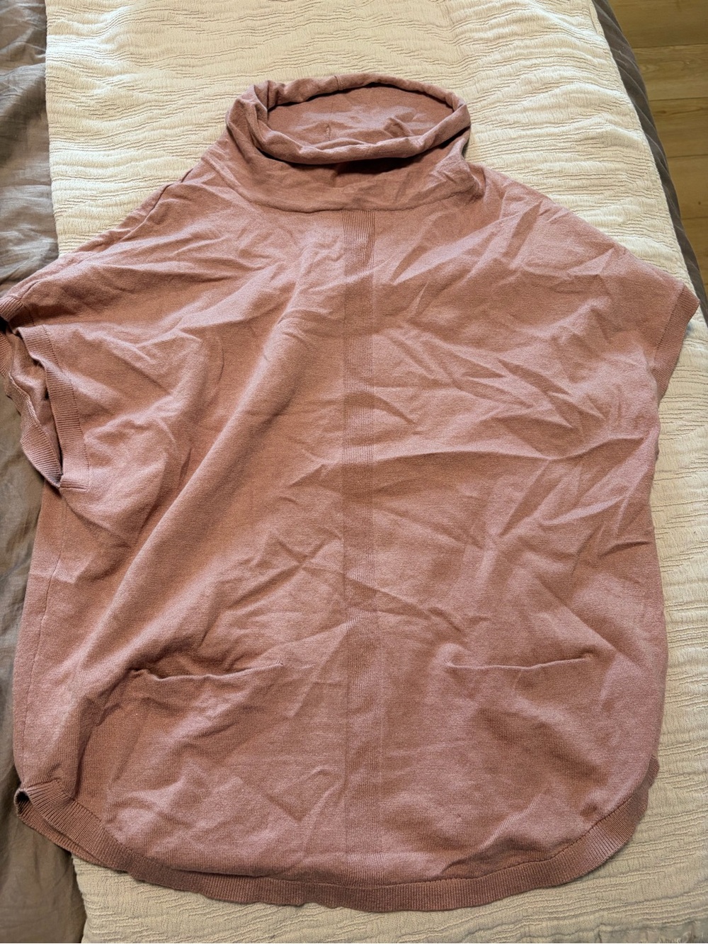 Reitmans Dusty Rose Turtleneck Knit Poncho